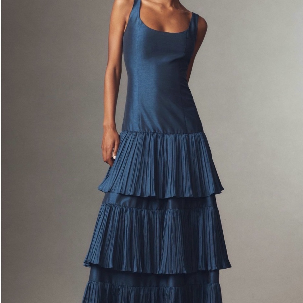 Hutch Navy Tiered Maxi Dress